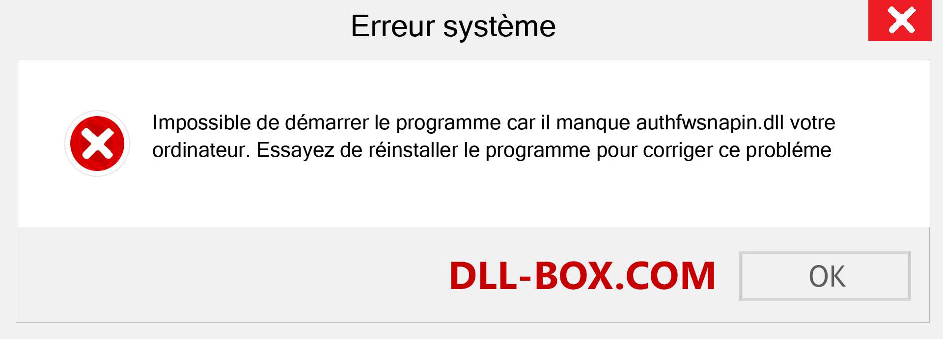 Le fichier authfwsnapin.dll est manquant ?. Télécharger pour Windows 7, 8, 10 - Correction de l'erreur manquante authfwsnapin dll sur Windows, photos, images